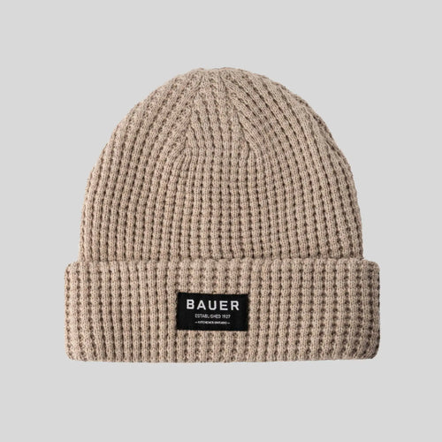 S25 BAUER KNIT WAFFLE TOQUE MÖSSA CREAM